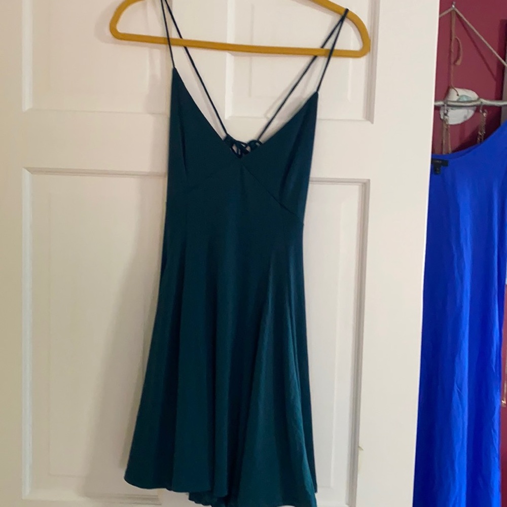 Trap strapped mini dress